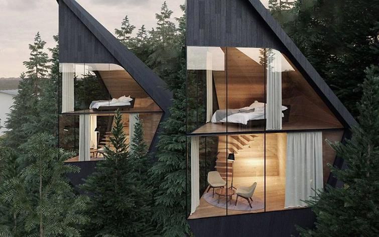 Архітектор встановлює екологічно чисті будинки майбутнього в серці італійського лісу. Тепер можна увійти в симбіоз з природою.