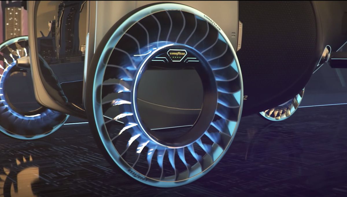 Goodyear представила концепцію шин, здатних трансформуватися в повітряні гвинти. Проект отримав назву Aero.