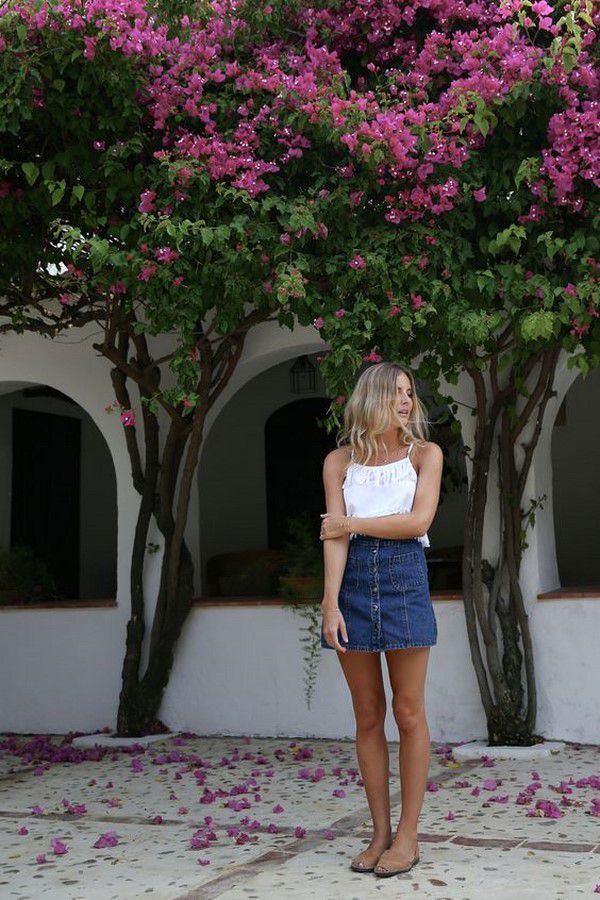 Фото-ідеї: як і з чим носити трендові джинсові спідниці в сезоні 2019-2020. Топові луки з джинсовими спідницями в різних стилях дивіться в нашому фото огляді на прикладі фешн-блогерів зі всього світу!