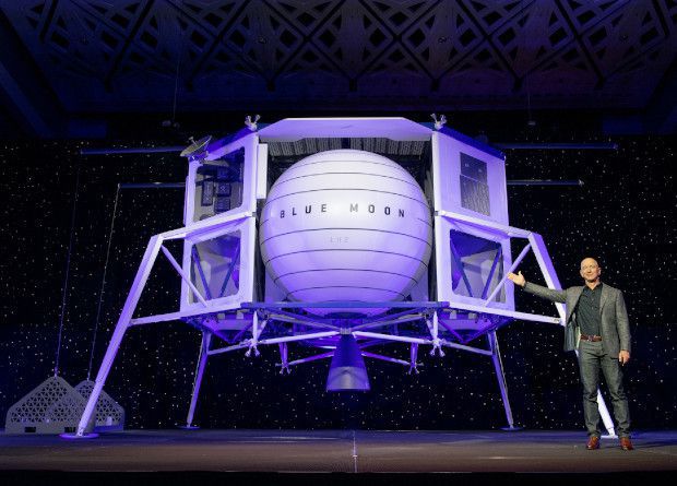 Blue Origin показала місячний посадковий модуль. Вантажний модуль зможе перевозити до 3,6 тонни вантажів.