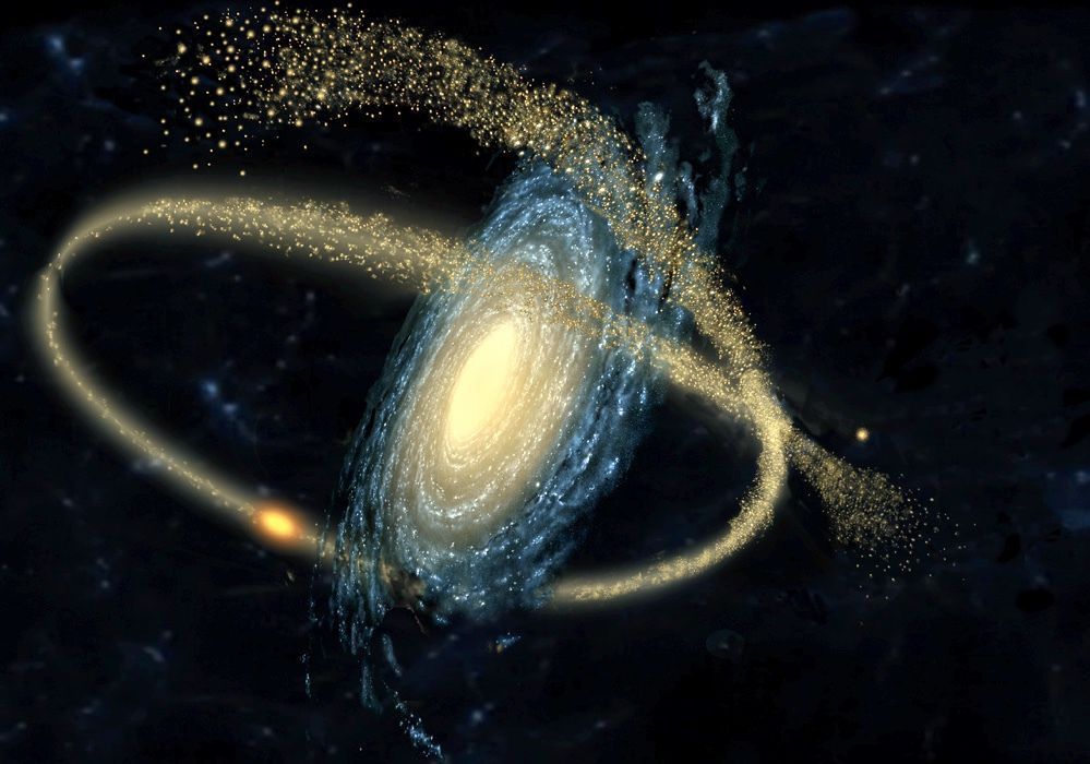 Невидима ударна сила "пробила дірки" у Чумацькому Шляху. У зоряних потоках Галактики виявилися рвані «дірки» — можливо, залишені величезними згустками темної матерії.