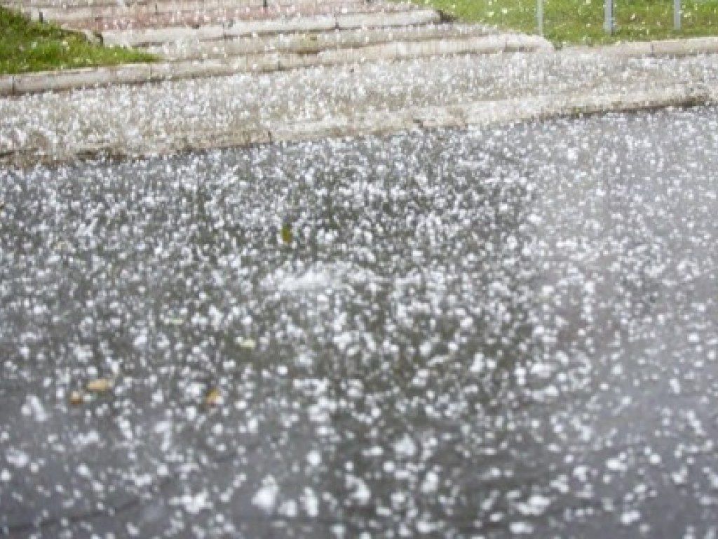 Погодна аномалія: сніг посеред літа на Житомирщині. На Житомирську трасу випав літній сніг.