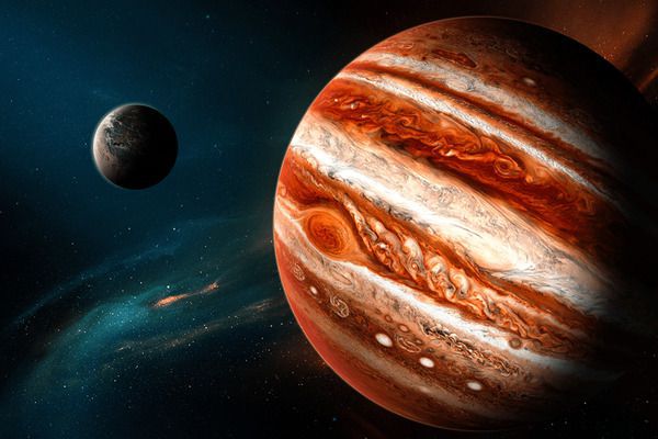 Астрофотограф зняв зіткнення метеорита з Юпітером. Спалах від удару добре видно на величезному диску планети.