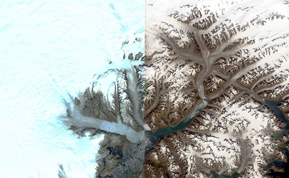 НАСА показало, що стало з льодовиків Гренландії за півстоліття, а тепер відчуйте різницю. Якщо він розтане, буде повінь по всьому світу і затоплення цілих міст.