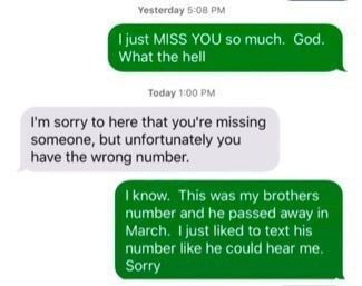 Дівчина написала повідомлення на номер померлого брата і несподівано отримала відповідь. Це не сигнал з того світу, а початок нової дружби.