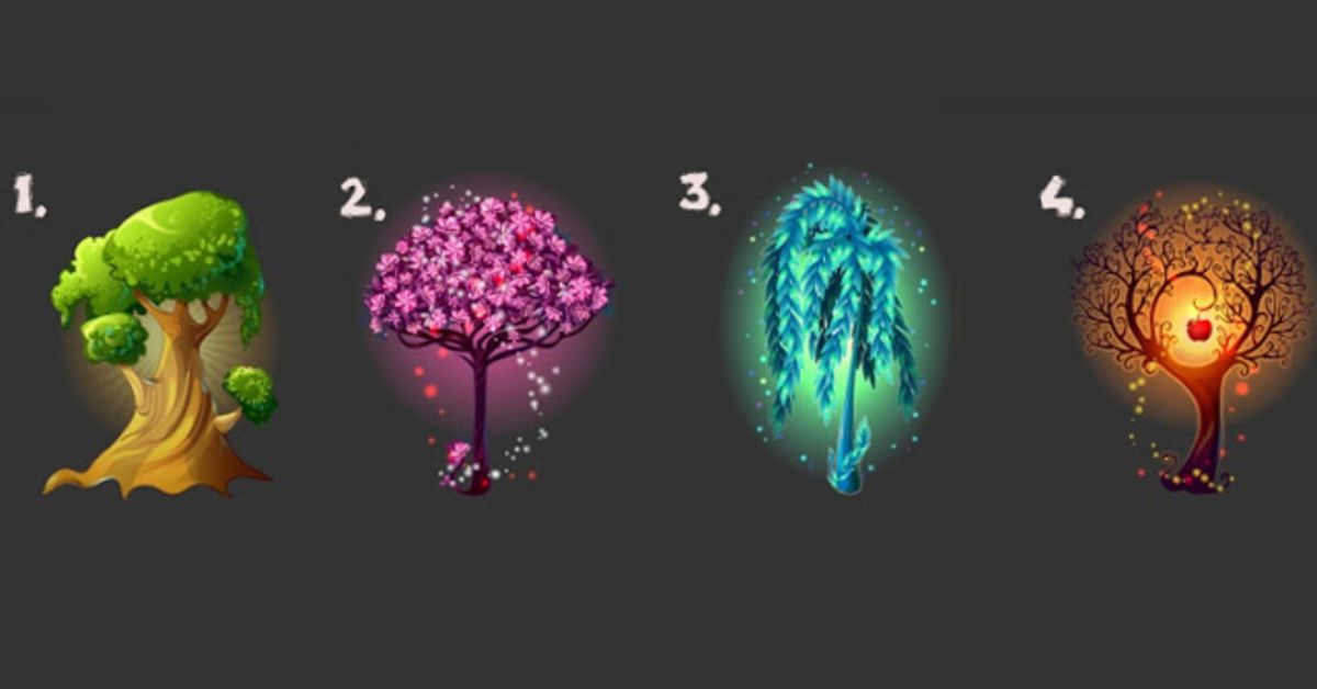 Погляньте на ці дерева і виберіть одне, яке вам найбільше сподобалося, це допоможе вам краще пізнати себе. Що може зробити вас щасливим?