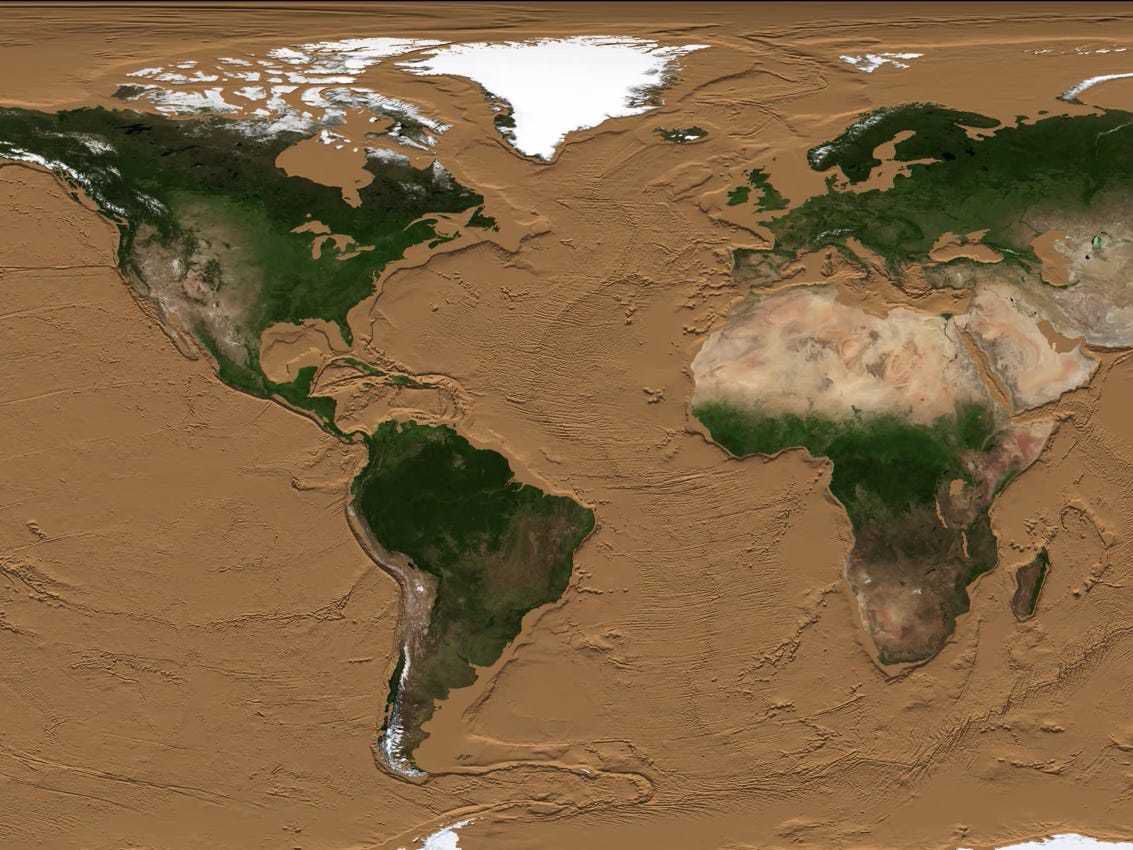 Якою буде Земля у випадку, коли висохнуть всі її водойми. Відео: як буде виглядати Земля без води.
