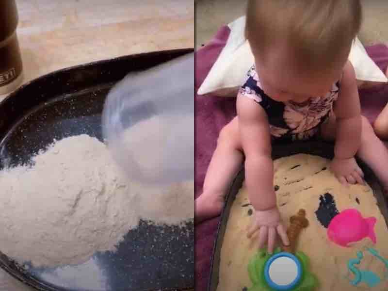 Молода матуся вигадала, як створити їстівний пісок для ігор своєї доньки. Вона справжній геній. Тепер в Мережі дівчину хвалять таку винахідливість.
