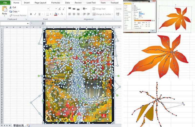 80-річний художник з Японії створює неймовірні картини лише з допомогою Microsoft Excel. Японські пейзажі чоловік малює не фарбами і пензлями, а на своєму комп'ютері у звичайній програмі.