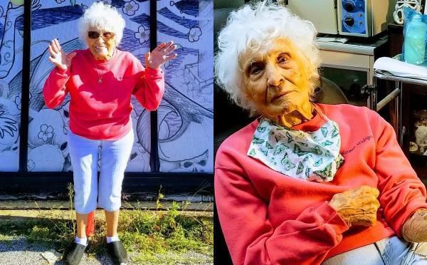 Бабуся у 103 роки живе так, ніби їй 23, а тату і мотоцикли — лише початок. У 103 роки бабуся вперше зробила собі татуювання.