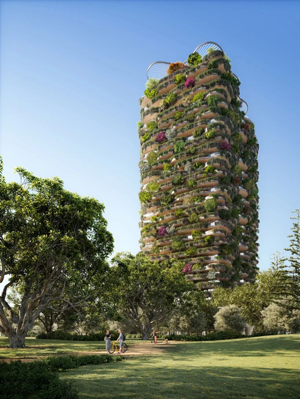 Житловий хмарочос «Міський ліс» з'явиться в Австралії. Будинок буде являти собою густо зарослий вертикальний сад.