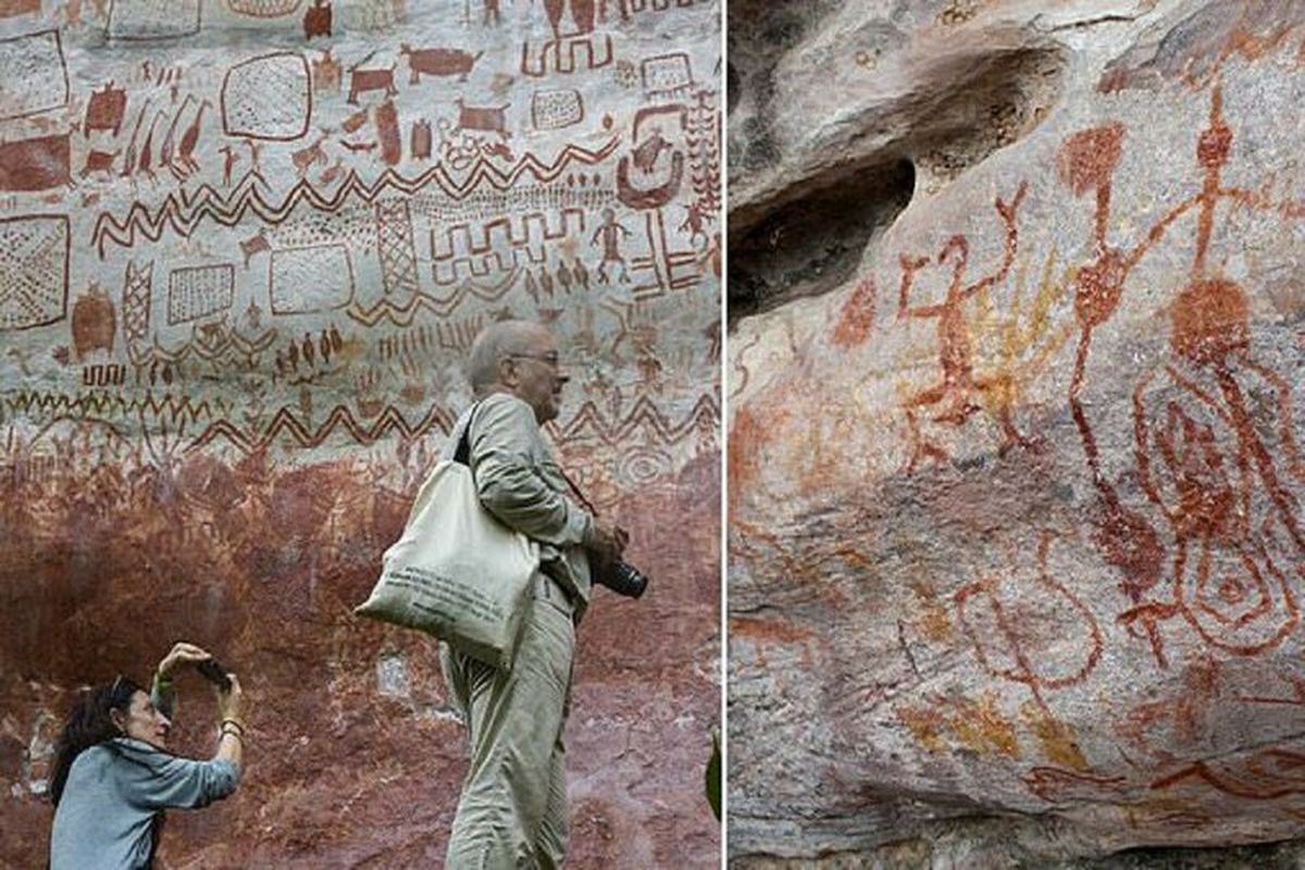 Археологи виявили в джунглях Колумбії десятки тисяч дивовижних наскельних малюнків. Дивно реалістичним зображенням, що нагадують сучасну інфографіку, 12 тисяч років.