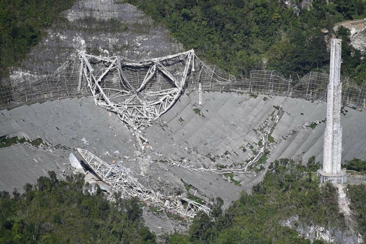 Крах легенди: у Пуерто-Ріко обрушився величезний радіотелескоп «Аресібо». Постраждалих немає, ведеться оцінка збитку.