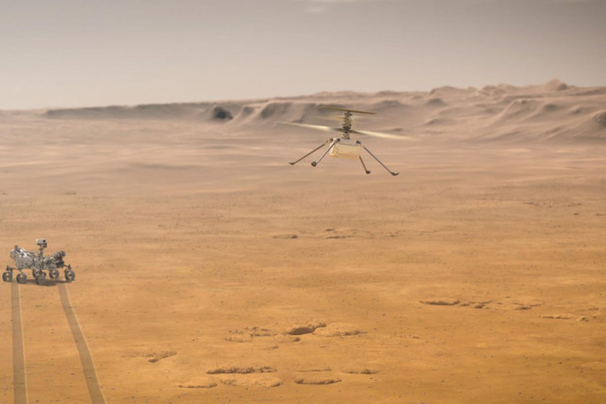 Відбувся перший політ марсіанського вертольота Ingenuity на Червоній планеті. NASA вже отримало знімок з Марса.