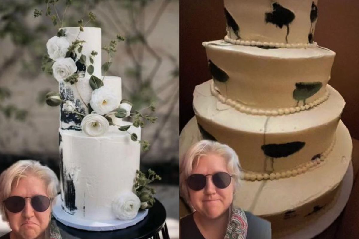 Жінка замовила дорогий весільний торт — епічний приклад з рубрики "очікування-реальність". Горе-кондитер взяв за цей жах 550 доларів.