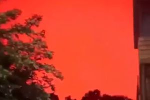 Людей в Китаї налякало небо, яке стало криваво-червоним від дивного явища