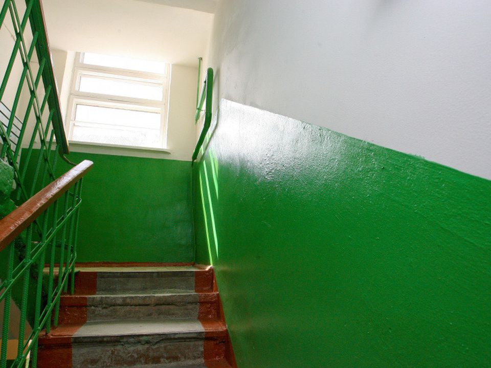 Ось чому раніше у під'їздах фарбували стіни в зелений, а сходинки лише з обох боків. Розкриваємо таємницю.