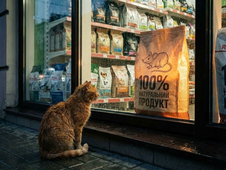 Чому не роблять котячий корм зі смаком мишки?. Або взагалі з мишей.