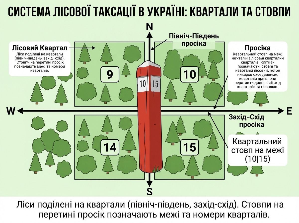 Квартальний стовп — простий спосіб зорієнтуватися в лісі, про який знає кожен лісник, але не всякий мисливець. Розповідаю про головну цінність цього стовпа.