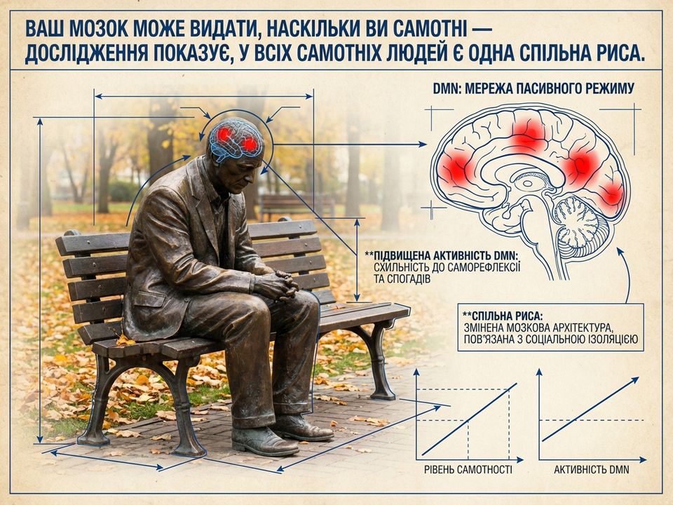 Ваш мозок може видати, наскільки ви самотні — дослідження показує, як саме. У всіх самотніх людей є одна спільна риса.